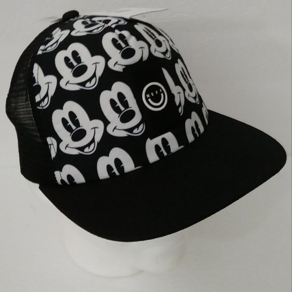Disney Neff Black White Mickey Mouse Faces Hat - Picture 8 of 13